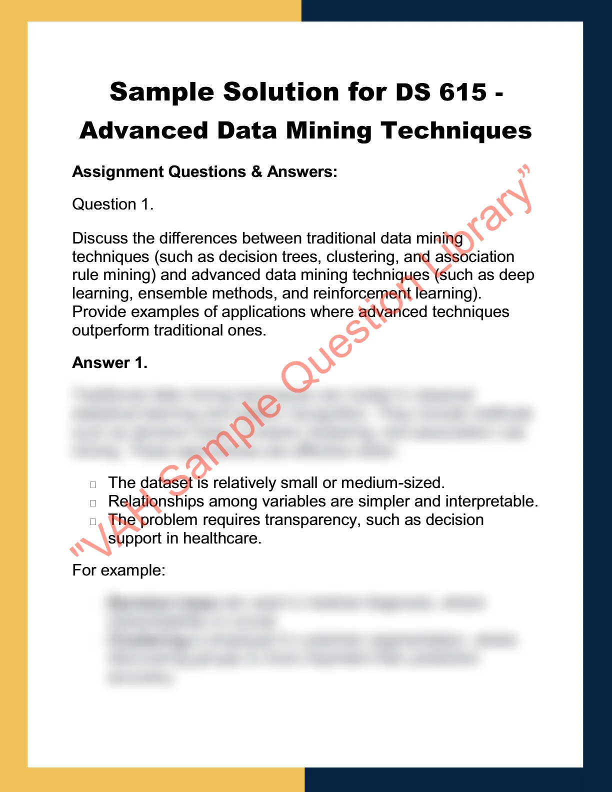 DS 615 - Advanced Data Mining Techniques 0